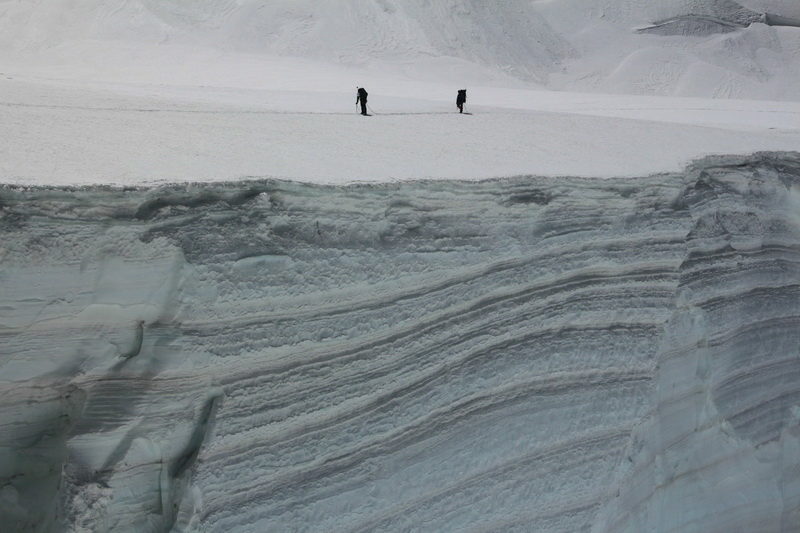 Связка на леднике Северный